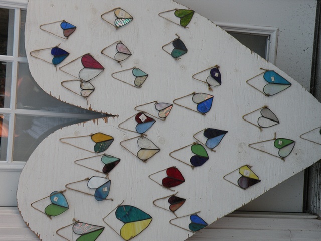 Mini Hearts in Front of the Doorway