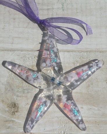 Mini Fused Glass Ornament - Perfect for the holidays