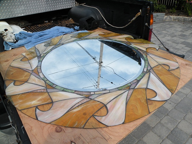 Master Bathroom Stained Glass Mirror: Pre-Installation II