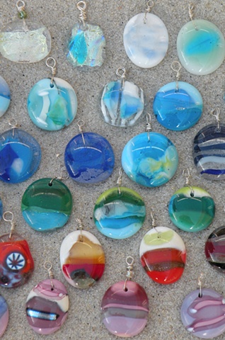 Glass Pendant Infused With Sand From Your Favorite Beach