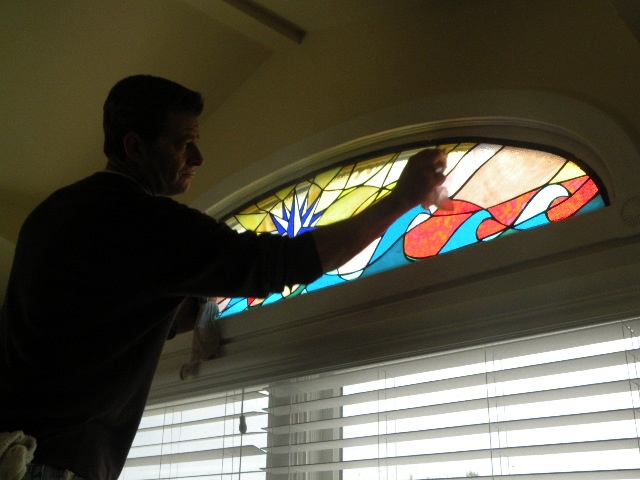 Long Beach Island, custom stained glass