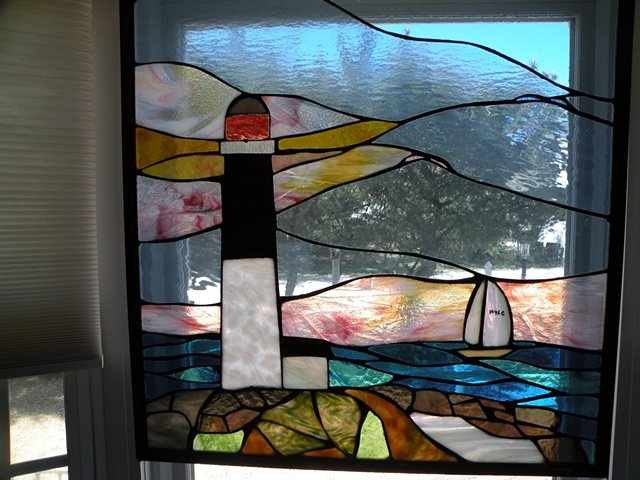 Barnegat Lighthouse Stained Glass