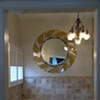 Master Bathroom Stained Glass Mirror: Full View