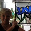Stained Glass Glass- Flowers 2009