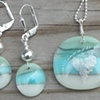 Glass Pendant and Earring Set
Sterling Silver
Infused with LBI sand
