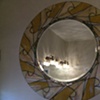 Master Bathroom Stained Glass Mirror: Close Up