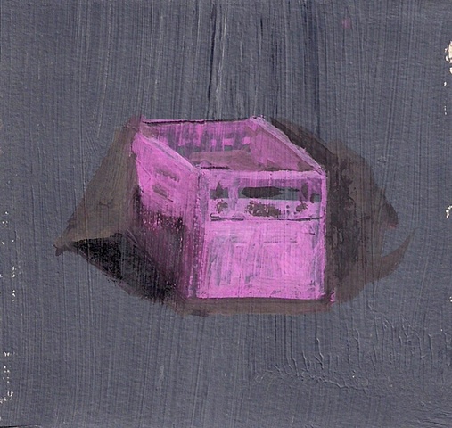pink milk crate