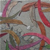 On the Pavement II, Mixed media collage, 12" X 12"