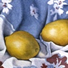 Lemons on Blue Tablecloth
