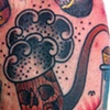 wooden skull pipe gap filler by sanchez tattooer