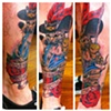 inteus's pet cat as a musketeer tattoo by sanchez