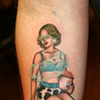 jake's true romance pin-up tattoo