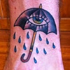 sad umbrella tattoo on patrick by sanchez