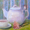 Teapot, Cup, Flower and Friend-Donated/Sold