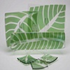 Leaf Dishes (irridized light green)