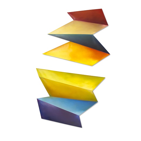 illusion painting color geometric sculptural