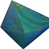 Gems I (triptych) Detail-blue