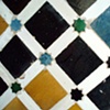 Alhambra, Generalife and Albayz&iacute;n, Granada, Carved wall and tile