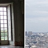 Versailles and city view of Paris