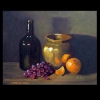 "Bottle, Brass & Fruit"