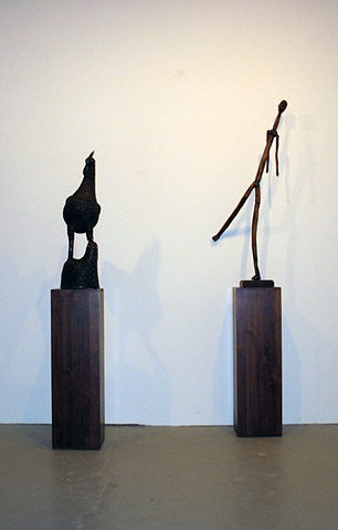 rooster and puppet
