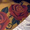 Selena Roses on chest