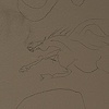 a past presents a future, detail of wall drawing with horse