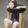 woman in an inner tube
