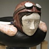 woman in an inner tube, detail