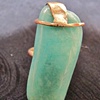 Amazonite and Brass Strap Ring