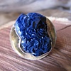 Azurite and Brass Ring