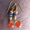 Lapis and Carnelian Earrings