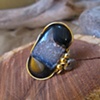 Druzy and Pyrite Ring