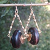 Brass and Seed Earrings