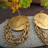 Brass Coin Earrings