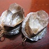 Large Silver Framed Crystal Earrings