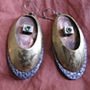 Brass and Green Glass Ovals