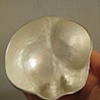 Hand Raised Silver Vessel with Turquoise Ring 
Inside View