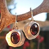 Garnet drop earrings