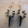 Pyrite Tooth Earrings