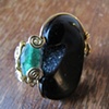 Druzy and Adventurine Ring