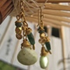Green Dangle Earrings