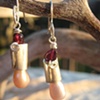 Pearl and Garnet Earrings