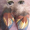 Onyx and Feather Earrings