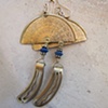Brass and Lapis Lazuli Earrings
