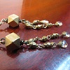 Brass and Lemon Dangle Earrings