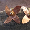 Copper Flower Earrings