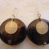 Glass Rounds and Brass Earrings