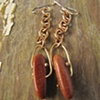Sun Stone Chain Earrings