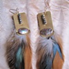 Feather and Shell Earrings